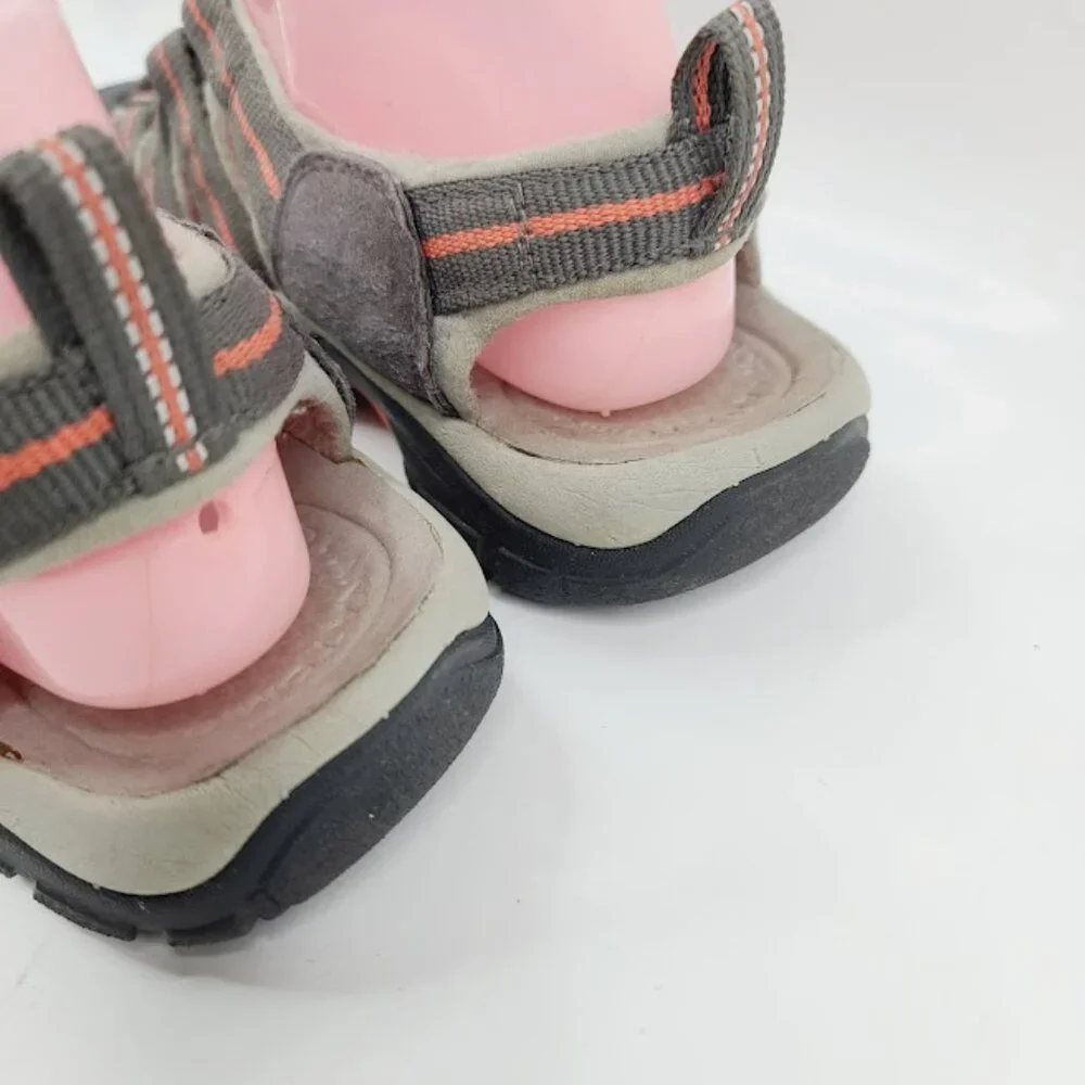 Keen Boy's Gray Hot Coral Newport H2 1010955 Outdoor Trail Trekking Sandal Sz‎ 8